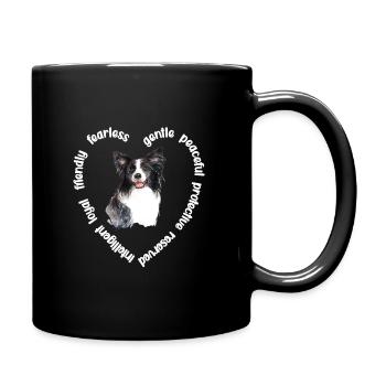 Border Collie amant Border Collie propriétaire - Mug uni - noir - Droite