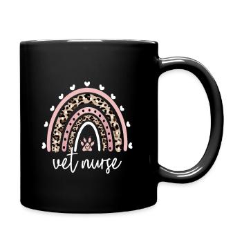 Veterinary Nurse Tierarzthelfer Veterinärassistent - Tasse einfarbig - Schwarz - Rechts