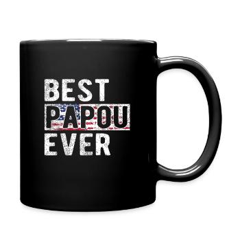 Meilleur Papou Papou Papou Fête des Pères Papou grand-père - Mug uni - noir - Droite