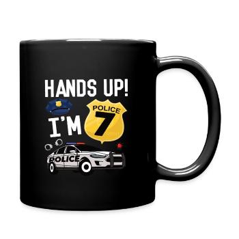 Police cadeau 7e anniversaire 7 ans policier - Mug uni - noir - Droite