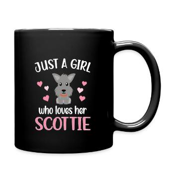 Scottie Girl Scottish Terrier Dog Lover - Full Colour Mug - black - Right