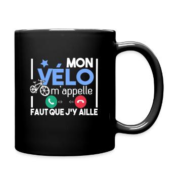 Vélo Cycliste Cyclisme VTT Humour Sport T-shirts - Mug uni - noir - Droite