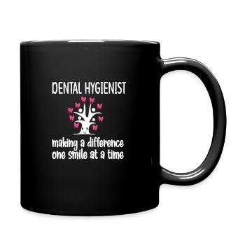 Dental hygienist Dental hygienist Oral hygiene - Full Colour Mug - black - Right