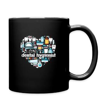 Dental hygienists Dental hygienists Oral hygiene - Full Colour Mug - black - Right