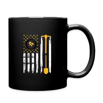 Goldwaschen Goldwäscher Goldschürfer Goldsuche - Tasse einfarbig - Schwarz - Rechts