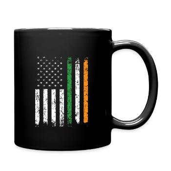 Moitié irlandais moitié américain Usa Irlande Drapeau irlandais - Mug uni - noir - Droite