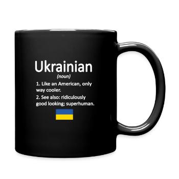 Ukrainiens Ukraine Drapeau Racines ukrainiennes - Mug uni - noir - Droite