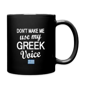 Grèce Grèce Drapeau Racines grecques - Mug uni - noir - Droite