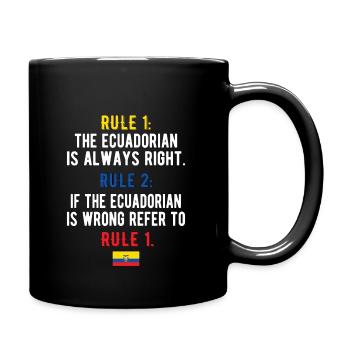 Ecuadorianer Ecuador Ecuadorianische Wurzeln - Tasse einfarbig - Schwarz - Rechts
