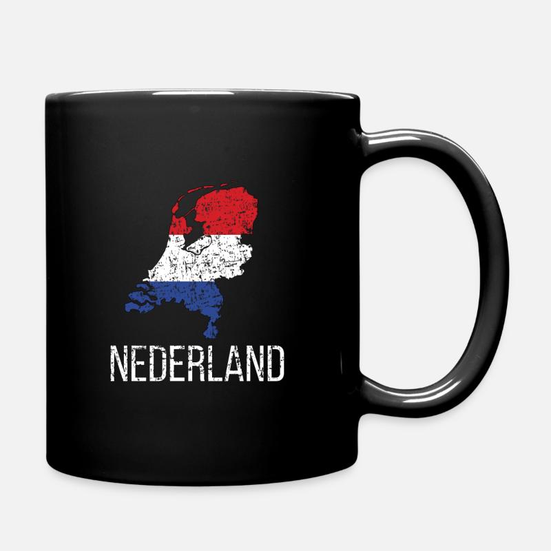 Dutch Netherlands Dutch roots - Full Colour Mug - black