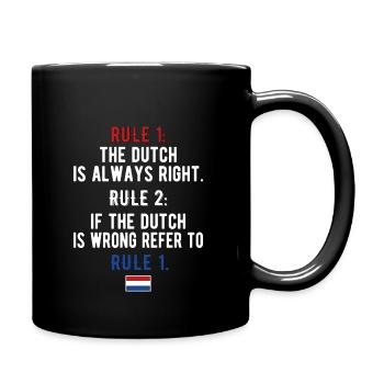 Dutch Netherlands Dutch roots - Full Colour Mug - black - Right