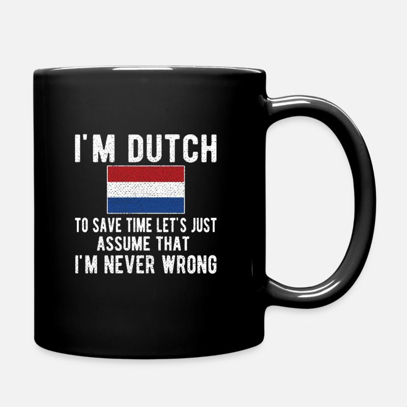 Pays-Bas néerlandais Drapeau néerlandais - Mug uni - noir