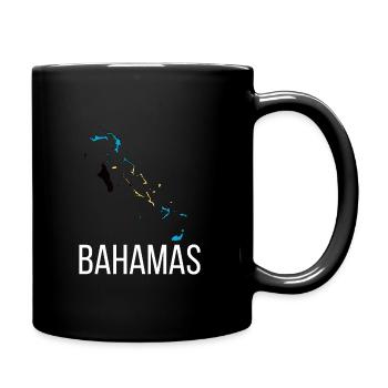 Bahamian Bahamas Origin Bahamian Flag - Full Colour Mug - black - Right
