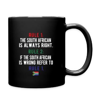South Africa Flag South African South Africa Roots - Full Colour Mug - black - Right