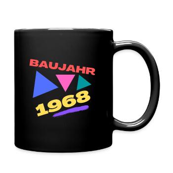 Jahrgang 1968 - Geboren 1968 - Tasse einfarbig - Schwarz - Rechts