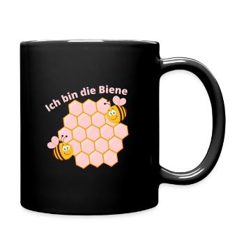 Ich bin die Biene - Tasse einfarbig - Schwarz - Rechts