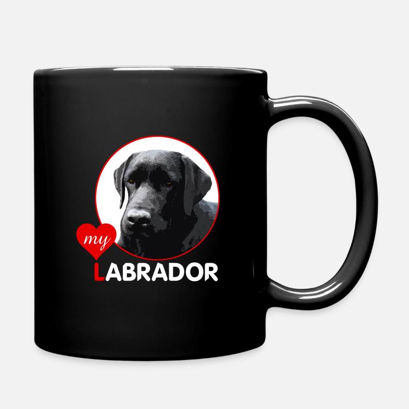 love my labrador - Full Colour Mug - black