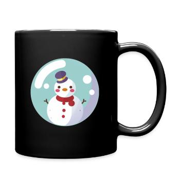 Boule à neige Schneeman - Mug uni - noir - Droite