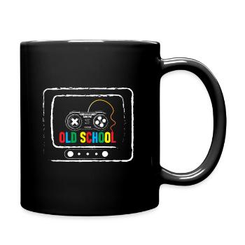 Old School Gamer - Tasse einfarbig - Schwarz - Rechts
