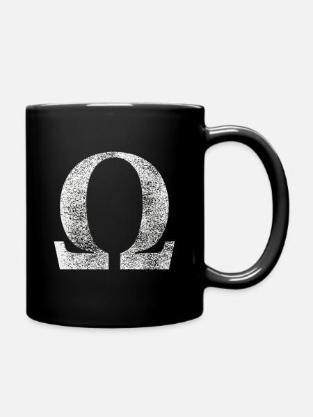 Omega-Zeichen - Tasse einfarbig - Schwarz