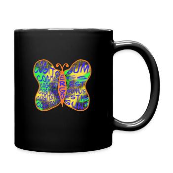 Die Philosophin! Das Streberinnen-Shirt! - Tasse einfarbig - Schwarz - Rechts