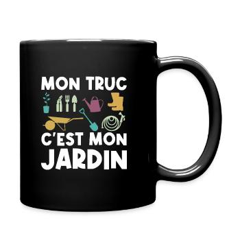 Mon truc c'est mon jardin - Mug uni - noir - Droite