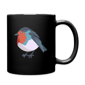 Rouge-gorge - Mug uni - noir - Droite