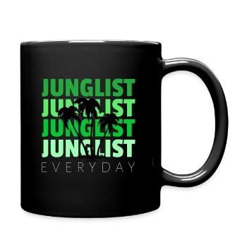 Junglist Drum N Bass DNB Festival Design Dubstep - Full Colour Mug - black - Right