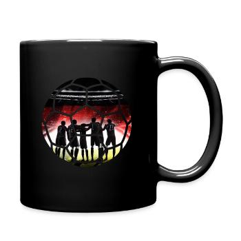 Soccer Team Deutschland Emblem - Tasse einfarbig - Schwarz - Rechts