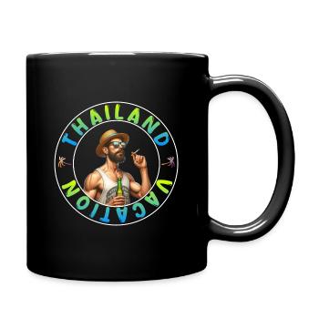 Thailand Urlaub Party Outfit Full Moon Party - Tasse einfarbig - Schwarz - Rechts