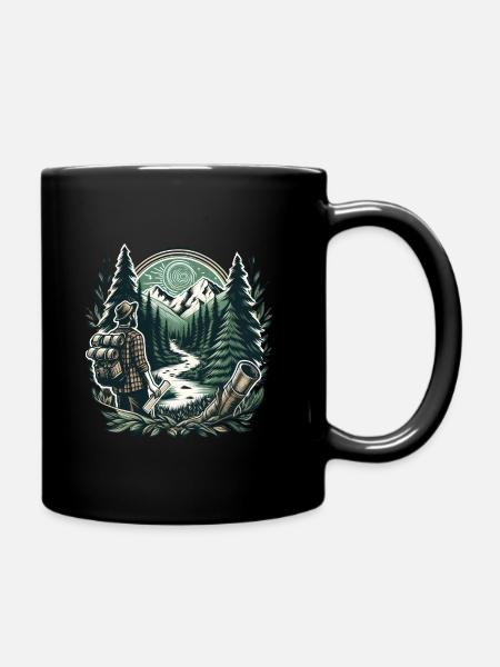 L’aventure vous appelle - Randonnée en montagne - Mug uni - noir