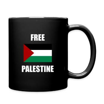 Befreit Palästina - Tasse einfarbig - Schwarz - Rechts