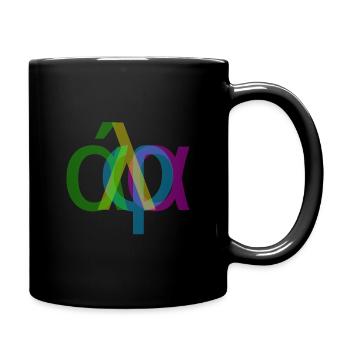 Alpha Typo - Tasse einfarbig - Schwarz - Rechts
