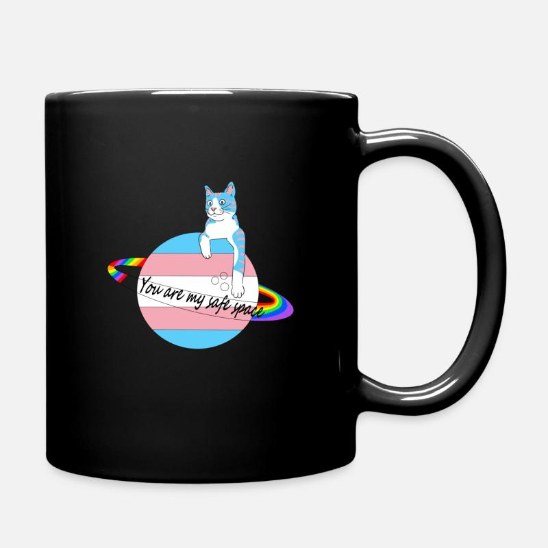 Safe Space Cat - Tasse einfarbig - Schwarz
