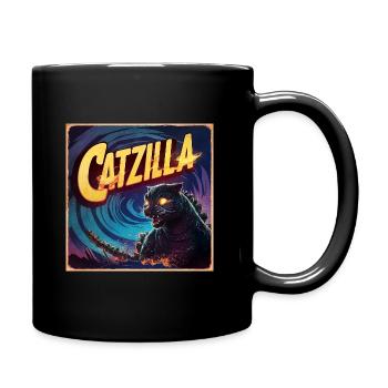 Affiche rétro d’inspiration vintage mettant en vedette Catzilla ! - Mug uni - noir - Droite