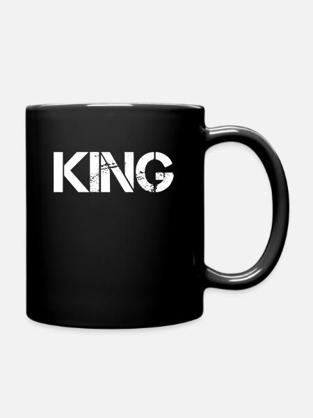 King - Full Colour Mug - black