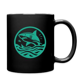 Logo de requin – Pour les fans des requins impressionnants - Mug uni - noir - Droite