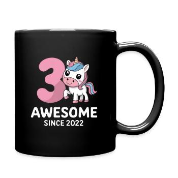 3. Geburtstag - Awesome Since 2022 - Tasse einfarbig - Schwarz - Rechts