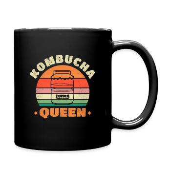 Kombucha Queen - Tasse einfarbig - Schwarz - Rechts