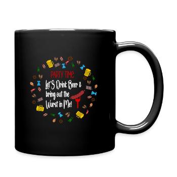 Deutsche Party Let's Drink Beer (B1) - Tasse einfarbig - Schwarz - Rechts