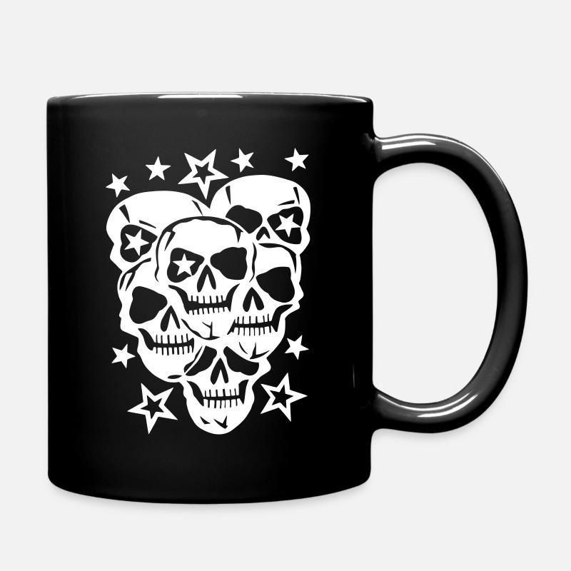 Têtes de mort, étoiles, Skull - Mug uni - noir