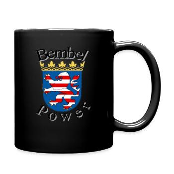 Bembel Power - Tasse einfarbig - Schwarz - Rechts