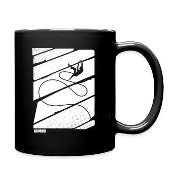fliegen Seil - Tasse einfarbig - Schwarz - Rechts