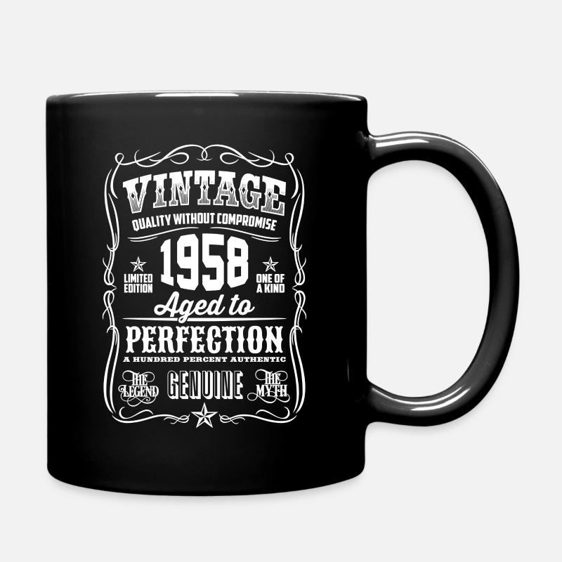 1958 Vintage 60th Birthday gift 60 years old - Full Colour Mug - black