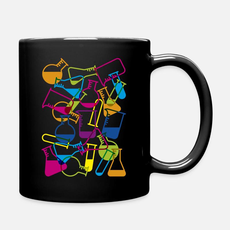 Laborglas mit Chemikalien - Tasse einfarbig - Schwarz