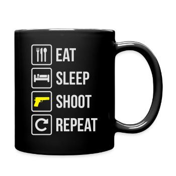 Mangez le sommeil Tirez Guns Répéter - Mug uni - noir - Droite