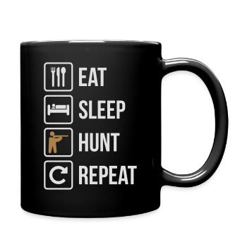 Eat Sleep Hunt Repeat Guns - Full Colour Mug - black - Right