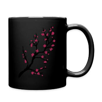 Cherry branch - Full Colour Mug - black - Right
