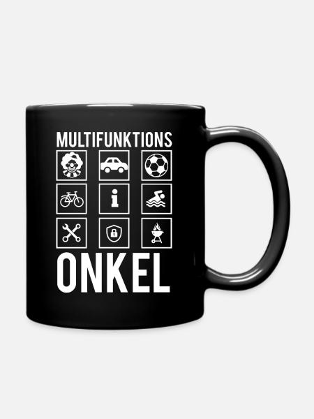 Multifunktionaler Onkel Nichte Neffe Geschenk - Tasse einfarbig - Schwarz