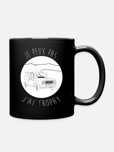 Je peux pas, j'ai trophy, version vêtements foncé - Mug uni - noir